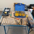 889271-2 Work table with vise and hand tools
