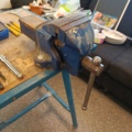 889271-10 Work table with vise and hand tools