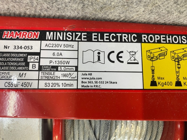 928095-4 Winch and fall harness