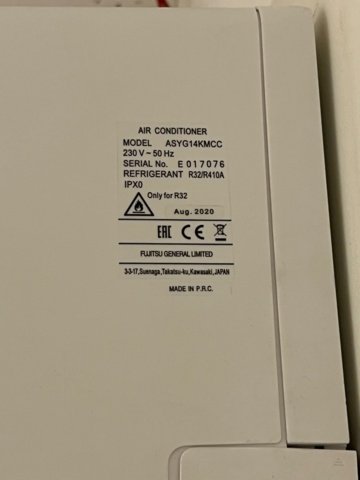 895809-2 AC Fujitsu ASYG14KMCC -2021