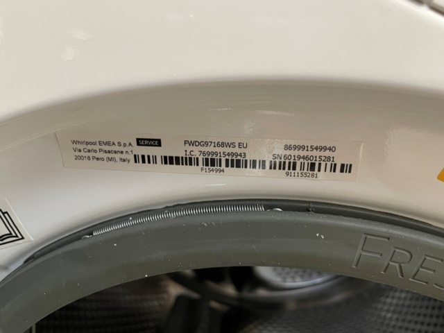 917308-2 Washing machine Whirlpool FWDG97168WS