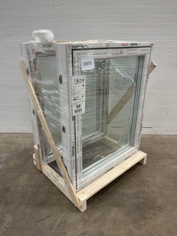 929367-1 2 pivot windows Norrsken Stable PVC 3-glass 885x1075 mm