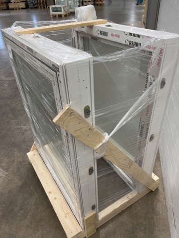 929367-7 2 pivot windows Norrsken Stable PVC 3-glass 885x1075 mm