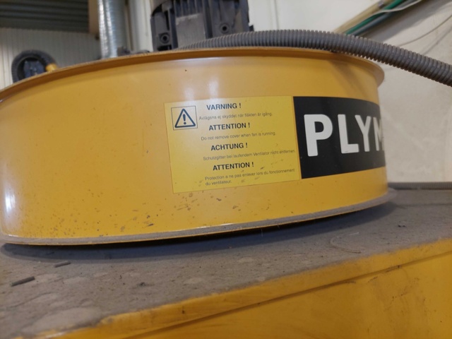 880554-6 Plymovent ventilation system with ventilation fan