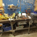 880595-4 Workshop bench and Tool board 290 x 90 x 100 cm