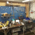 880595-6 Workshop bench and Tool board 290 x 90 x 100 cm