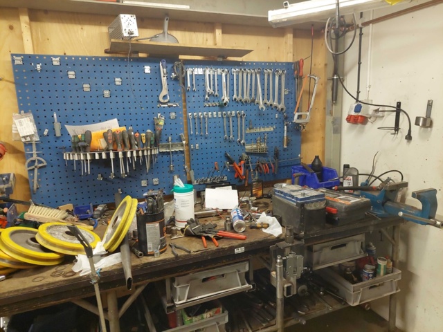 880595-6 Workshop bench and Tool board 290 x 90 x 100 cm