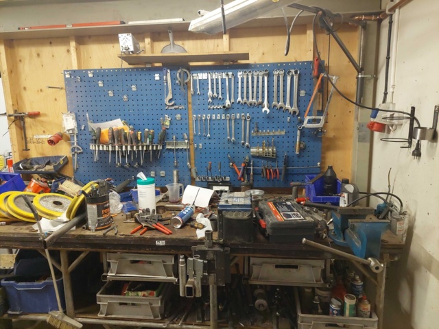880595-10 Workshop bench and Tool board 290 x 90 x 100 cm