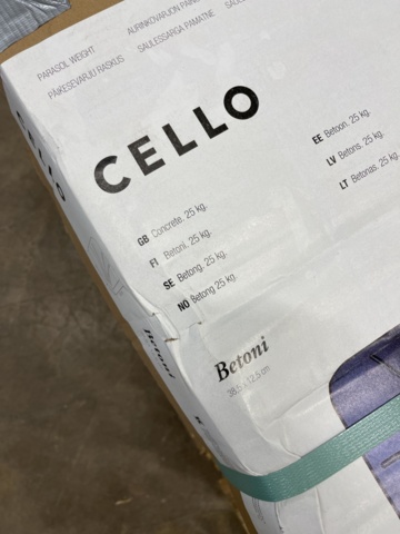 929793-4 4 pcs parallel sole feet Cello Concrete 25 kg