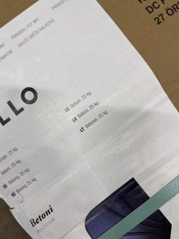 929793-5 4 pcs parallel sole feet Cello Concrete 25 kg