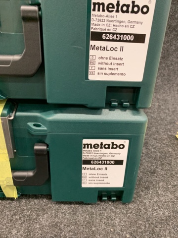 929928-2 2 tool boxes Metabo Metaloc II