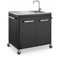 929741-1 Stainless Steel Side Table Austin and Barbeque AABQ Trolley With Sink
