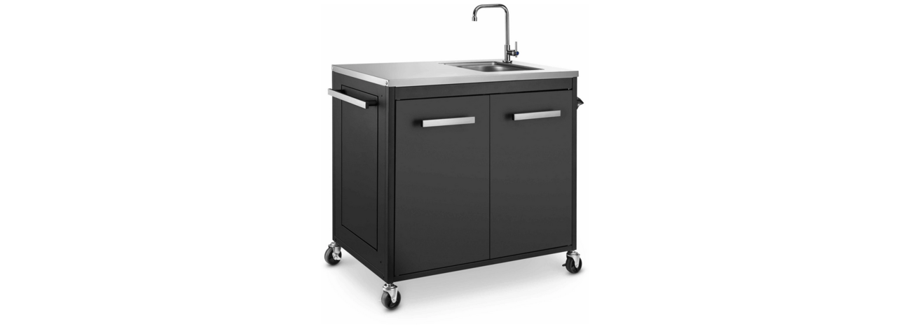 929741-1 Stainless Steel Side Table Austin and Barbeque AABQ Trolley With Sink