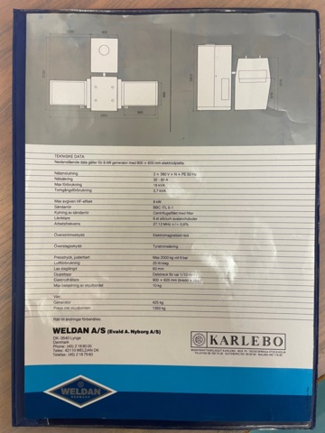 906880-13 Plastic welder for PVC - Weldan P8000-200S-PA (1984)