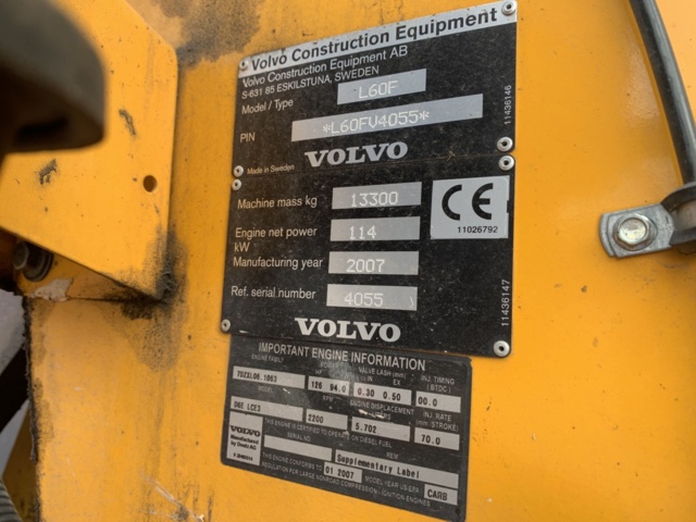 931575-19 Wheel loader Volvo L60F (12092 h) -2007