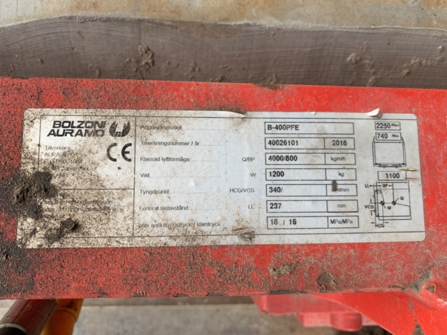 931590-3 Beam clamp Bolzoni Auramo B-400PFE -2018