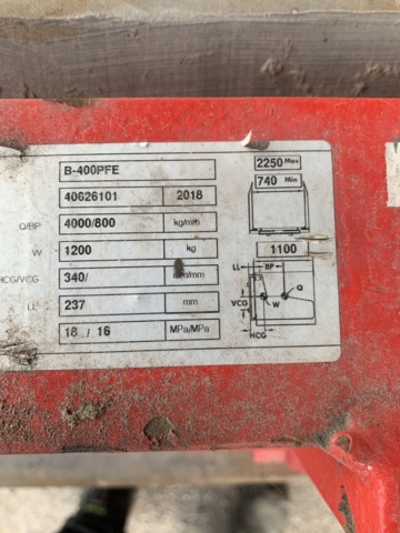 931590-4 Beam clamp Bolzoni Auramo B-400PFE -2018