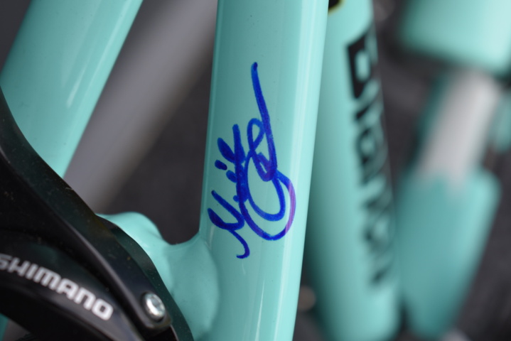 930348-5 Signed Bianchi bike by double Olympic medalist Nils van der Poel