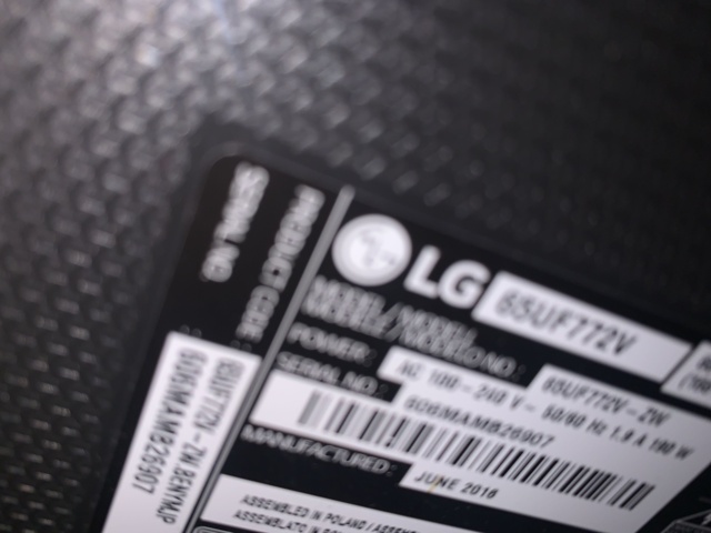 931620-5 TV LG Wall mount