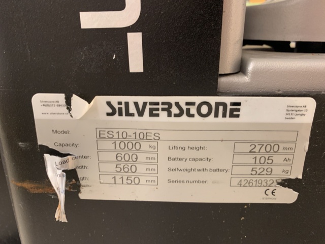 931654-4 Pallet stacker Silverstone ES10-10ES