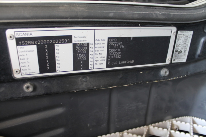 930356-68 Scania R620 6x2 15.6 Manual, 620hp, 2007