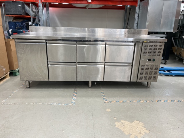 Cooling bench with cabinet and drawers, 223 cm - PS Auction - We value ...
