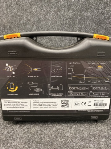 934507-3 Flashlight Suprabeam Q7XR, rechargeable, 1000 lm