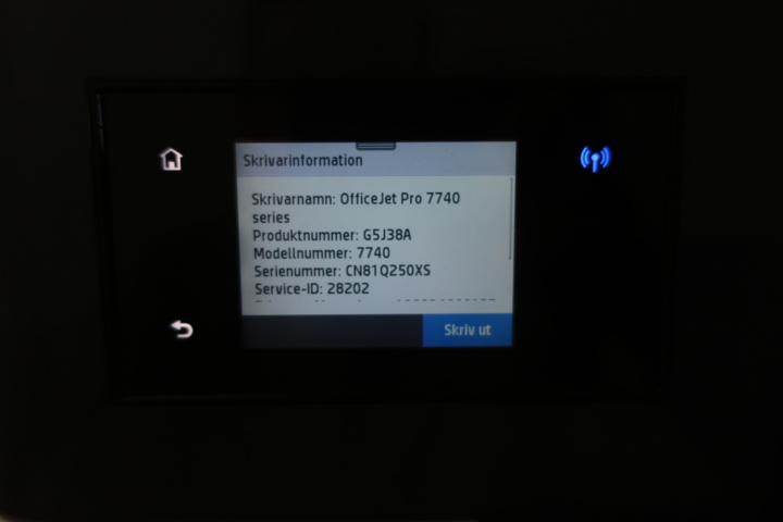 933741-5 Multifunktionsskrivare HP OfficeJet Pro 7740