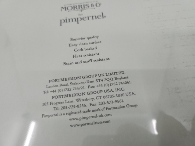 926535-3 8 pcs Morris & Co Willow Bough Blue Tray 30x40 cm - Shipping included