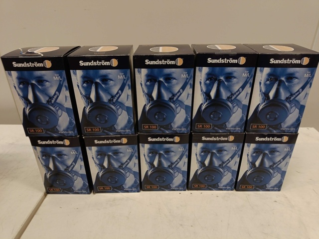 887582-1 10 new pack Sundström half mask SR100 M/L