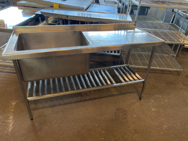 896826-2 Sink 160x65 cm with large sink on the left