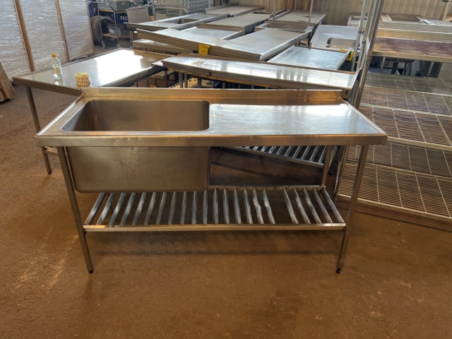 896826-1 Sink 160x65 cm with large sink on the left