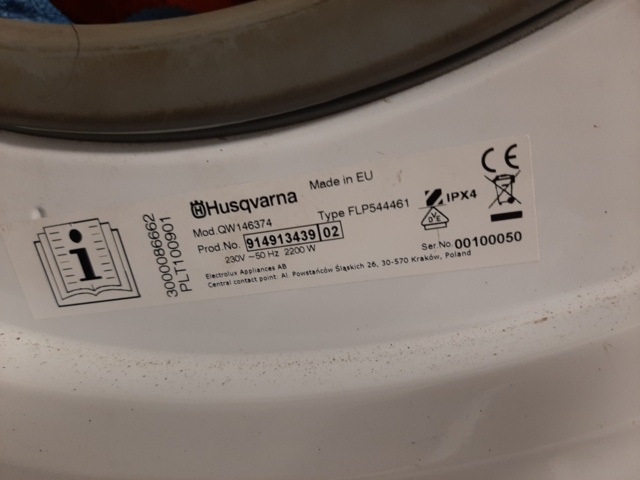 920333-5 Washing machine and dryer, Husqvarna