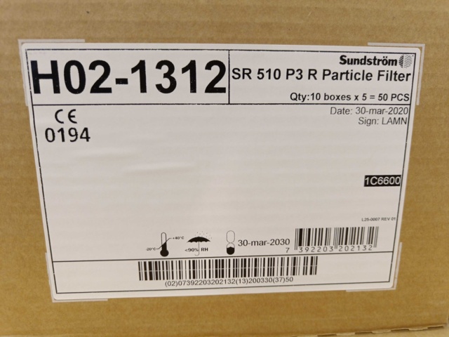 937311-4 50 pcs New Particle Filter Sundström SR 510 P3 R