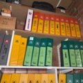 921201-30 Shelves with spare parts for older Citroën 60s-90s, as well as spare parts, oils, exhaust pipes