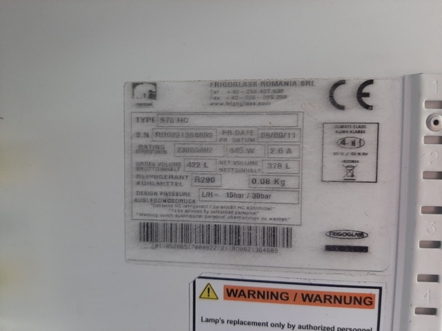 920339-5 Beverage refrigerator, Norcool S76 HC