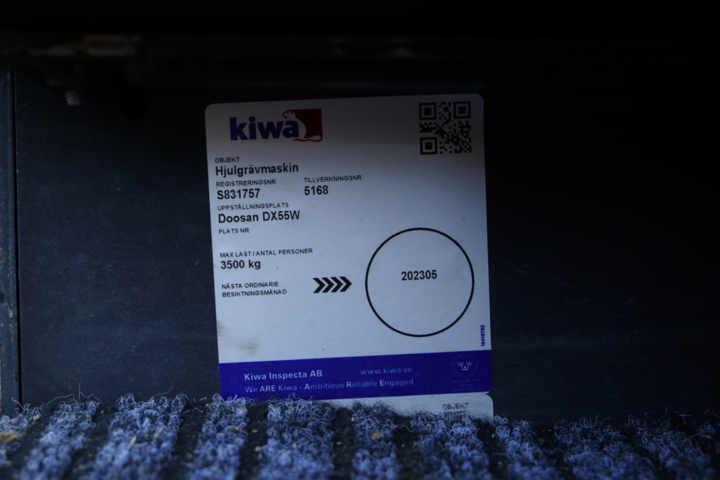 937552-54 Wheel excavator Doosan DX55W incl. Tool