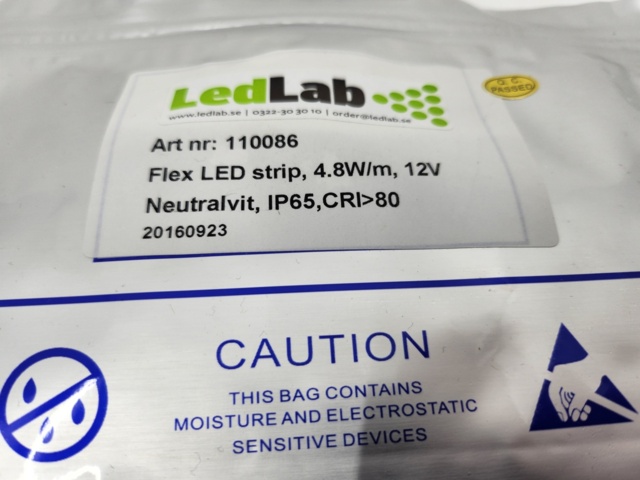 937723-5 Ledlab Flex LED strip 4.8W/m. 12V, IP65, 4000K - Shipping included