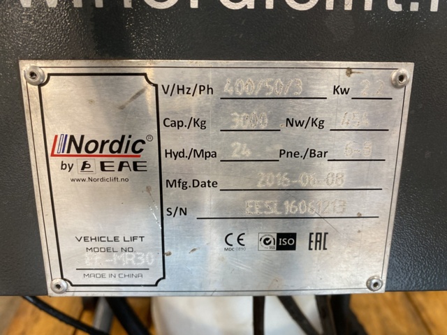 937220-3 Vehicle lift / scissor lift Nordiclift EE-MR30