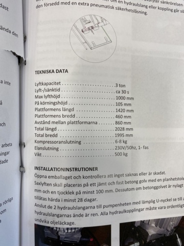 937220-9 Vehicle lift / scissor lift Nordiclift EE-MR30
