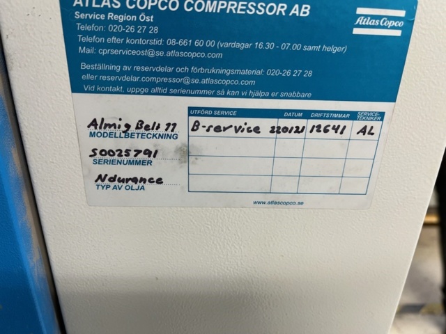 929577-12 Screw compressor Almig Belt 11