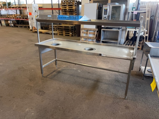 686705-2 Sorting bench for sinks with draining shelf and drop-off for cutlery and rubbish