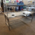 686705-3 Sorting bench for sinks with draining shelf and drop-off for cutlery and rubbish