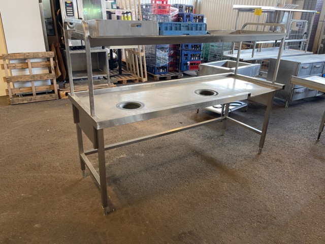 686705-3 Sorting bench for sinks with draining shelf and drop-off for cutlery and rubbish