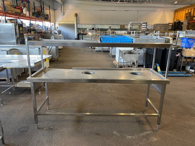 686705-5 Sorting bench for sinks with draining shelf and drop-off for cutlery and rubbish