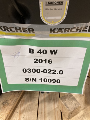 939933-2 Scrubber Kärcher B 40 W - 2016