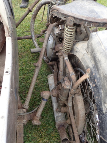 861928-17 BSA med sidovagn MC/delar