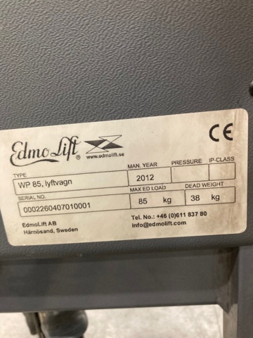 940062-6 Edmolift WP 85 Lifting trolley