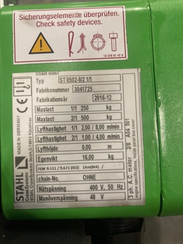 940060-2 Telefer Stahl ST 0502 500 kg