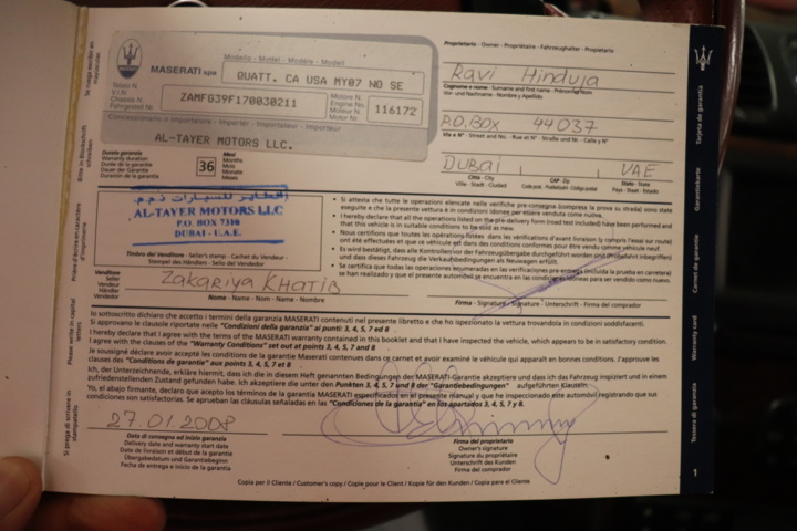 928037-29 Maserati Quattroporte 4.2 V8 - 2007